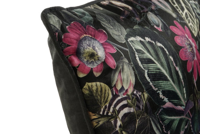 DKD Home Decor Cojín de Terciopelo Multicolor Impreso Junglechic23
