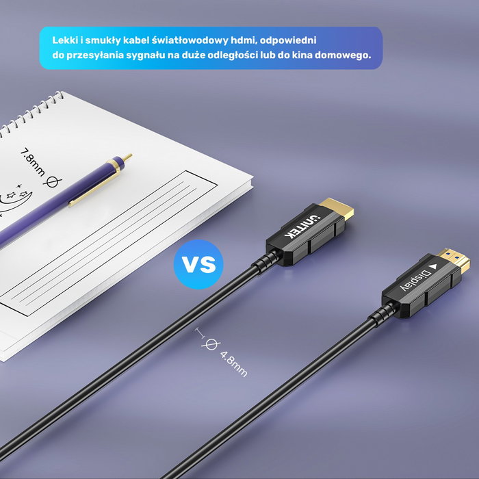 Unitek Cable óptico HDMI 2.0 AOC 4K 60Hz 7 m Unitek Cable óptico HDMI 2.0 AOC 4K 60Hz 7 m