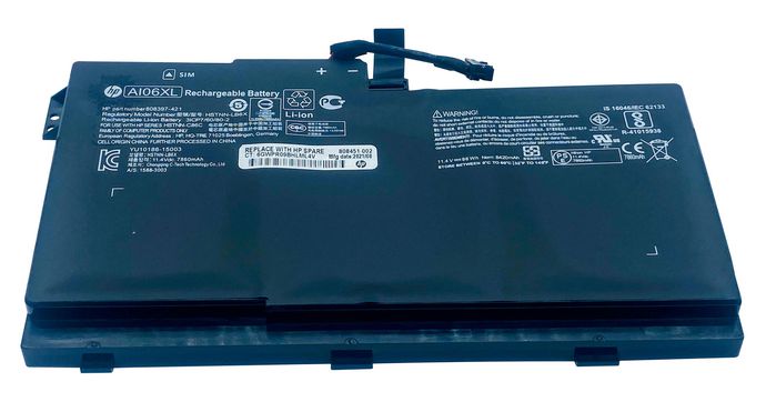 HP Batería de iones de litio de 6 celdas para HP ZBook 17 G3, 96Wh, 11.4V HP Batería de iones de litio de 6 celdas para HP ZBook 17 G3, 96Wh, 11.4V