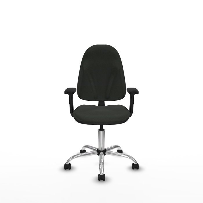 PIQUERAS Y CRESPO Silla de oficina Algarra Negro, Brazos 2D, Base Cromada, Ruedas para Parqué PIQUERAS Y CRESPO Silla de oficina Algarra Negro, Brazos 2D, Base Cromada, Ruedas para Parqué