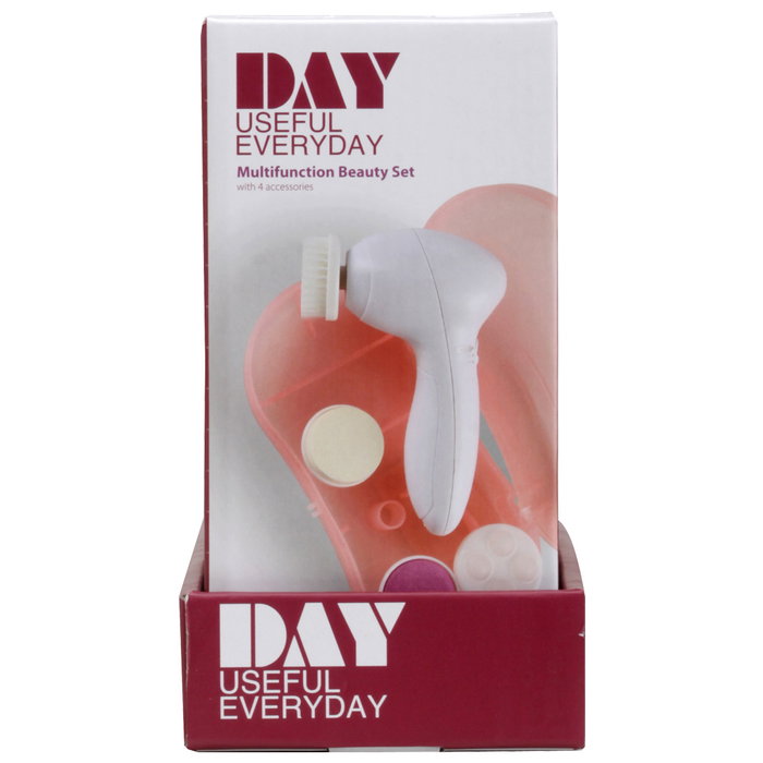 Day Cepillo Facial Con 4 Accesorios para Limpieza y Cuidado de la Piel, Incluye Cabezal Peeling y Masajeador Day Cepillo Facial Con 4 Accesorios para Limpieza y Cuidado de la Piel, Incluye Cabezal Peeling y Masajeador