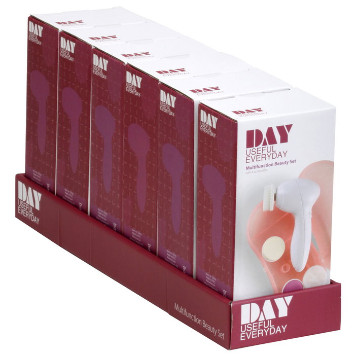 Day Cepillo Facial Con 4 Accesorios para Limpieza y Cuidado de la Piel, Incluye Cabezal Peeling y Masajeador Day Cepillo Facial Con 4 Accesorios para Limpieza y Cuidado de la Piel, Incluye Cabezal Peeling y Masajeador