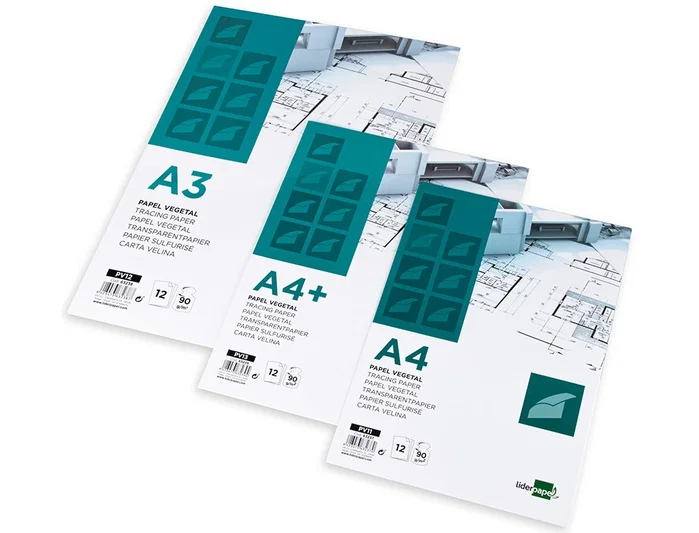Liderpapel Papel Vegetal A4+ 90 gr 240x320mm Sobre de 12 Hojas Liderpapel Papel Vegetal A4+ 90 gr 240x320mm Sobre de 12 Hojas