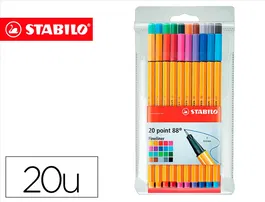 Stabilo Rotuladores Point 88 Caja Estuche 20 Unidades Colores Surtidos