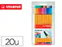 Stabilo Rotulador Punta de Fibra Point 88 Estuche 20 Unidades Colores Surtidos Trazo 0,4 mm