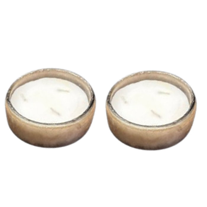 DKD Home Decor Vela de Cera de Soja en Cristal, Pack de 2 Surtido (Blanco y Ámbar) de 250 g cada una