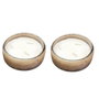 DKD Home Decor Vela de Cera de Soja en Cristal, Pack de 2 Surtido (Blanco y Ámbar) de 250 g cada una