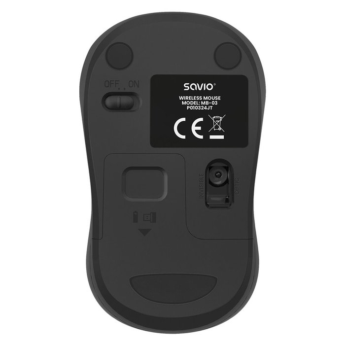 SAVIO Ratón Inalámbrico MB-03 Negro