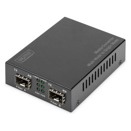 Digitus DN-82133 Convertidor de Medios SFP Gigabit Ethernet 100Mb LAN 1000Base-X 100Base-X Multimodo Monomodo Negro