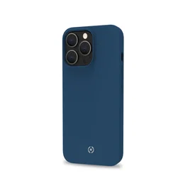 Celly Cromo Funda para iPhone 14 Pro 15.5 cm (6.1") Azul | Resistente a Golpes, Polvo y Rayones | Material TPU, Microfibra y Silicona