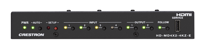 Crestron Conmutador AV HD-MD4X2-4KZ-E 4x2 4K60 4:4:4 HDR