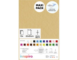 Innspiro Fieltro acrílico beige con láminas adhesivas 20x30cm x 2mm