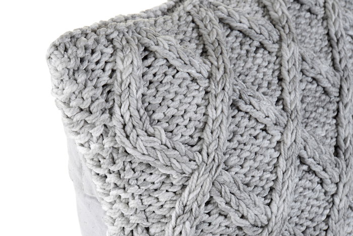 DKD Home Decor Cojín Algodón Poliéster 45x10x45 Gris Claro, Pack de 4