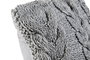 DKD Home Decor Cojín Algodón Poliéster 45x10x45 Gris Claro, Pack de 4