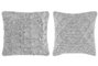 DKD Home Decor Cojín Algodón Poliéster 45x10x45 Gris Claro, Pack de 4