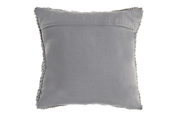 DKD Home Decor Cojín Algodón Poliéster 45x10x45 Gris Claro, Pack de 4