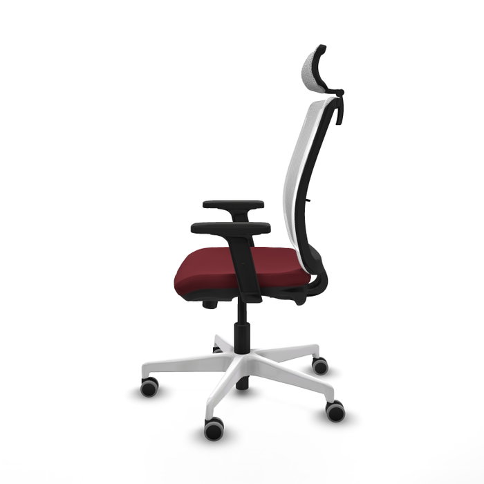 PIQUERAS Y CRESPO Silla de oficina Haches Granate y Blanco PIQUERAS Y CRESPO Silla de oficina Haches Granate y Blanco