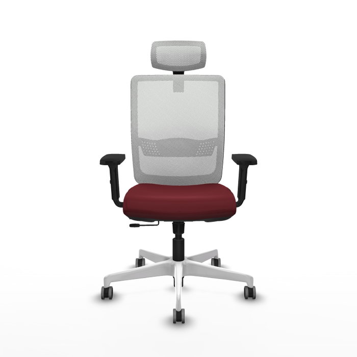 PIQUERAS Y CRESPO Silla de oficina Haches Granate y Blanco PIQUERAS Y CRESPO Silla de oficina Haches Granate y Blanco