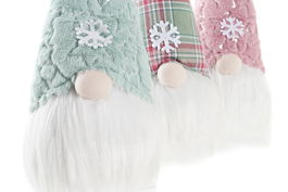 DKD Home Decor Figura Navidad Fantasia Verde Rosa 16 x 54 x 17 cm (3 Unidades)