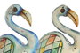 DKD Home Decor Pack de 2 Figuras de Metal 26x16x65 cm, Azul y Blanco