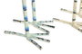DKD Home Decor Pack de 2 Figuras de Metal 26x16x65 cm, Azul y Blanco