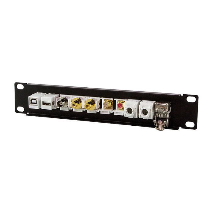 LogiLink Panel de keystone de 10 pulgadas para 10 conectores, negro LogiLink Panel de keystone de 10 pulgadas para 10 conectores, negro
