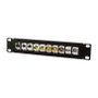 LogiLink Panel de keystone de 10 pulgadas para 10 conectores, negro