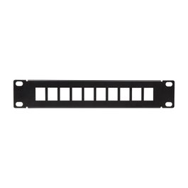 LogiLink Panel de keystone de 10 pulgadas para 10 conectores, negro