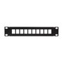 LogiLink Panel de keystone de 10 pulgadas para 10 conectores, negro