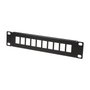 LogiLink Panel de keystone de 10 pulgadas para 10 conectores, negro