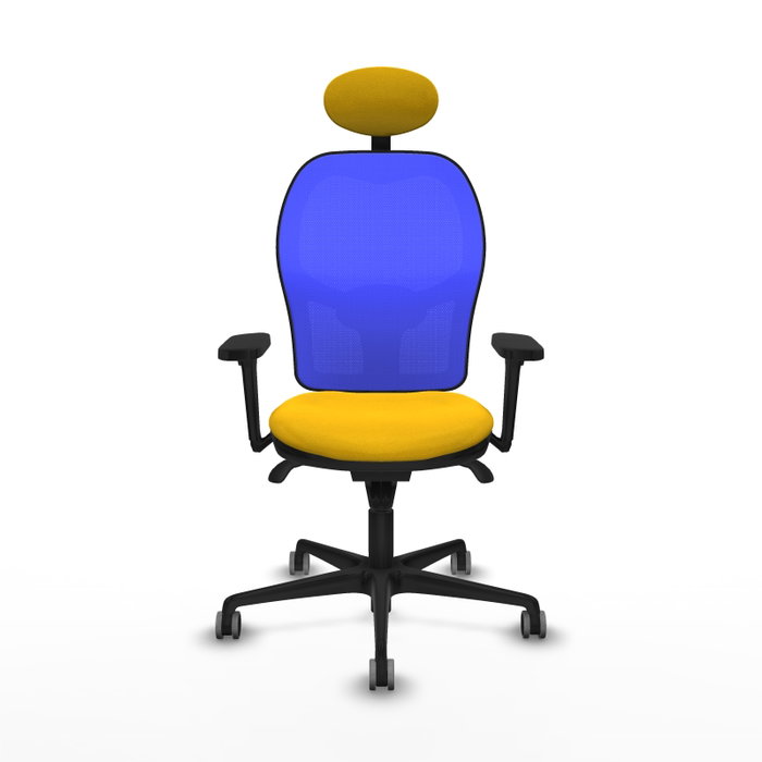 PIQUERAS Y CRESPO Silla de oficina Jorquera con mecanismo Sincro, Amarillo y Azul PIQUERAS Y CRESPO Silla de oficina Jorquera con mecanismo Sincro, Amarillo y Azul
