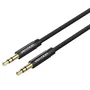 Vention BAGBD Cable Estéreo Jack 3.5mm Macho a Jack 3.5mm Macho para Audio, 50cm, Negro, Conectores Bañados en Oro, Carcasa de Aleación de Aluminio