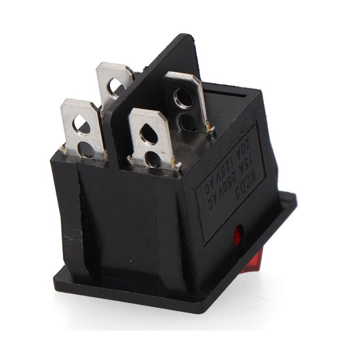 Edm Interruptor doble empotrado on/off 15A negro Edm Interruptor doble empotrado on/off 15A negro