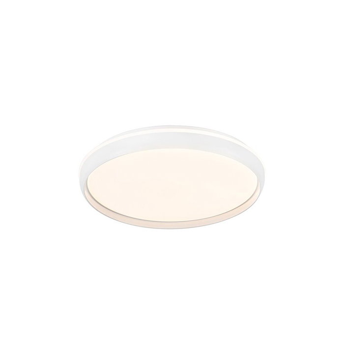 Cristalrecord Charly Plafón LED Circular 46W 3CCT Dimmable con Mando, Blanco, Ø40 x 7 cm, 5060 lm, Temporizador, Memoria, Modo Noche