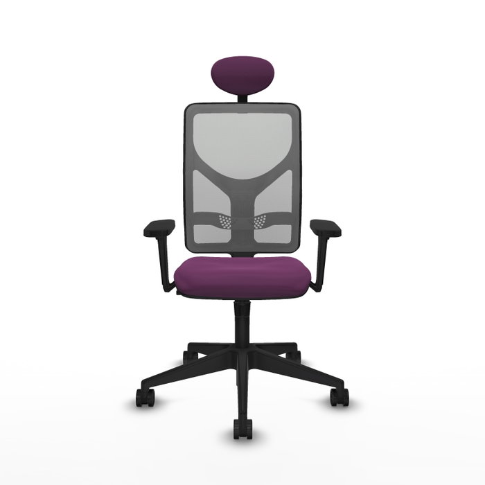 PIQUERAS Y CRESPO Silla de oficina Motilla con mecanismo Sincro, Morado y Gris