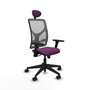 PIQUERAS Y CRESPO Silla de oficina Motilla con mecanismo Sincro, Morado y Gris