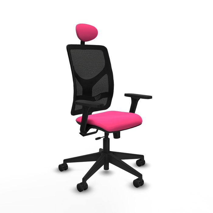 PIQUERAS Y CRESPO Silla de oficina Motilla Rosa y Negro PIQUERAS Y CRESPO Silla de oficina Motilla Rosa y Negro