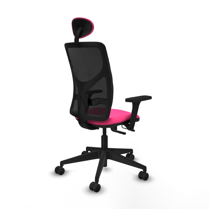 PIQUERAS Y CRESPO Silla de oficina Motilla Rosa y Negro PIQUERAS Y CRESPO Silla de oficina Motilla Rosa y Negro