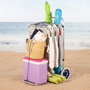 Aktive Carro mesa playa 2 en 1 azul con base extensible y rejilla auxiliar