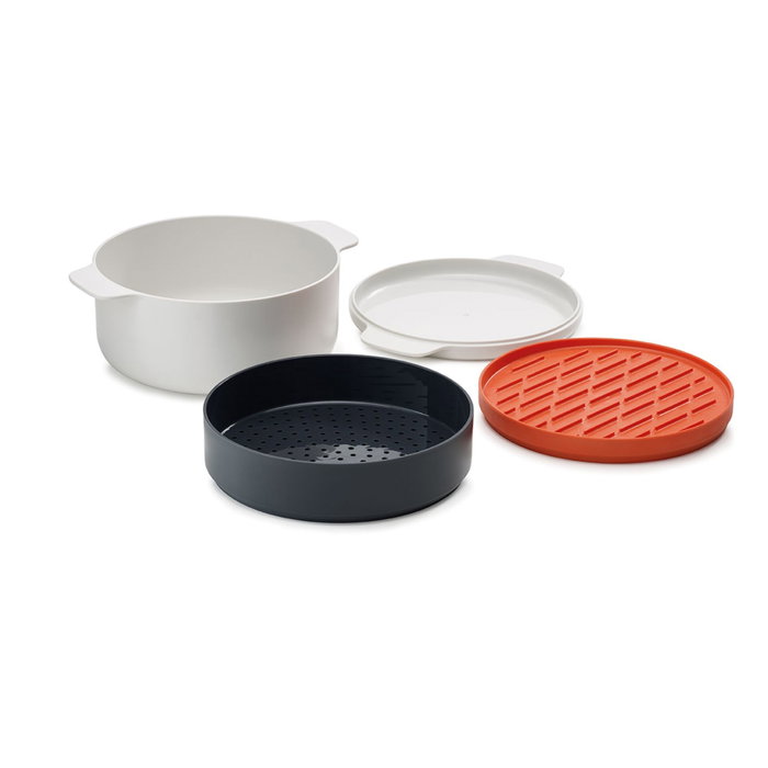 Joseph Joseph M-Cuisine Juego de cocina para microondas de 4 piezas, Naranja