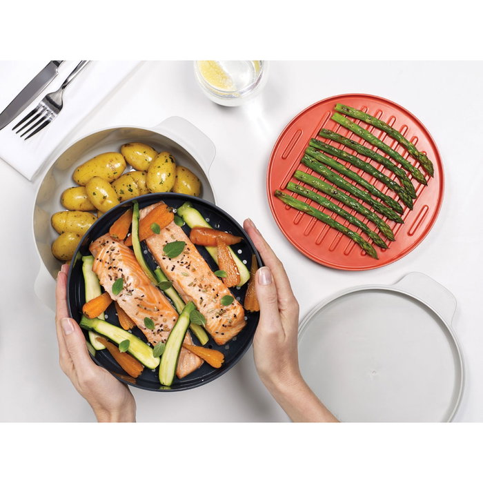 Joseph Joseph M-Cuisine Juego de cocina para microondas de 4 piezas, Naranja