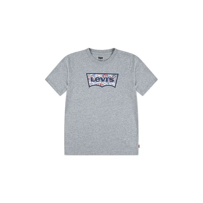 Camiseta de Manga Corta Infantil Levi's Lvb On The Road Batwing Gris claro XL Camiseta de Manga Corta Infantil Levi's Lvb On The Road Batwing Gris claro XL