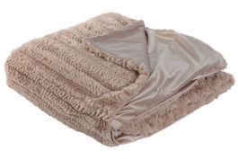 DKD Home Decor Manta Urban Rosa Palo 240 x 1 x 220 cm Colección Rabit fur april 24 b