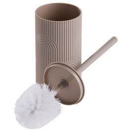 Day Escobilla WC con Cepillo de Nailon, Diámetro 9,5 cm Altura 36 cm en Plástico ABS - Colores Surtidos (Beige/Gris) con Relieve