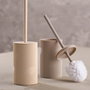 Day Escobilla WC con Cepillo de Nailon, Diámetro 9,5 cm Altura 36 cm en Plástico ABS - Colores Surtidos (Beige/Gris) con Relieve