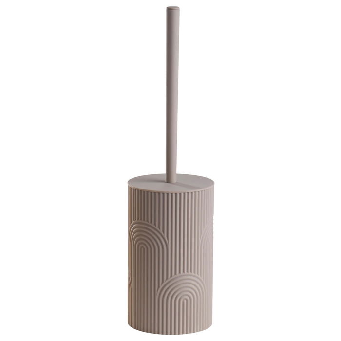 Day Escobilla WC con Cepillo de Nailon, Diámetro 9,5 cm Altura 36 cm en Plástico ABS - Colores Surtidos (Beige/Gris) con Relieve