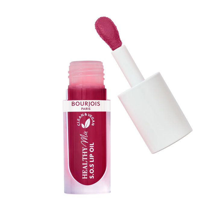Bourjois HEALTHY MIX S.O.S aceite labial Brillo #09 Berry Delight con 94% Ingredientes Naturales, 4.5 ml