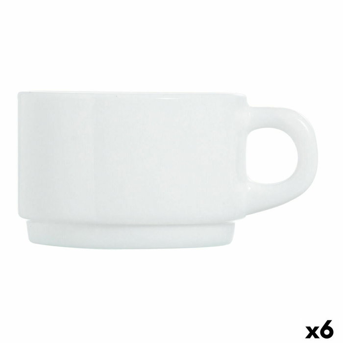 Luminarc Taza Opal Apilable 28 cL, 6 Unidades, Blanco