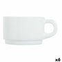 Luminarc Taza Opal Apilable 28 cL, 6 Unidades, Blanco