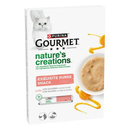 Purina Gourmet Nature's Creations Puré de Salmón y Zanahoria 11x5x10g